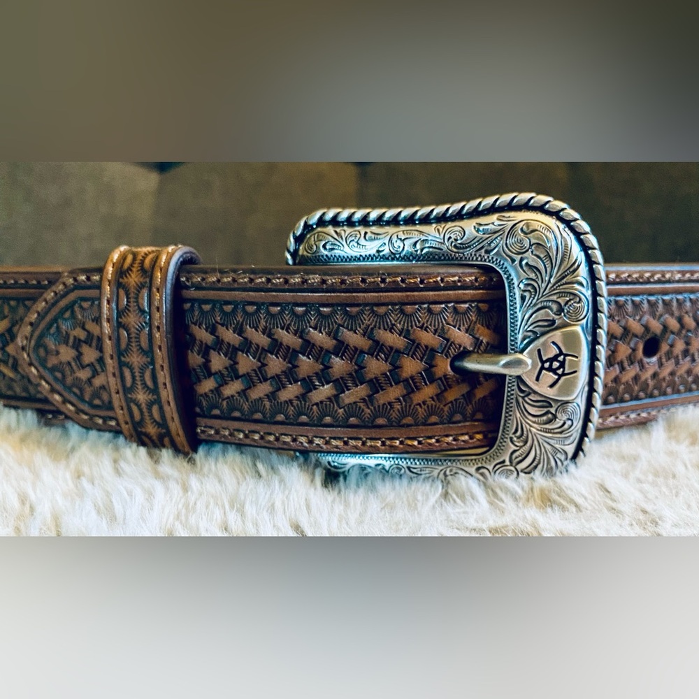 NWT Ariat Mens Aztec Beaded Belt -A1033297 - Picture 4 of 14
